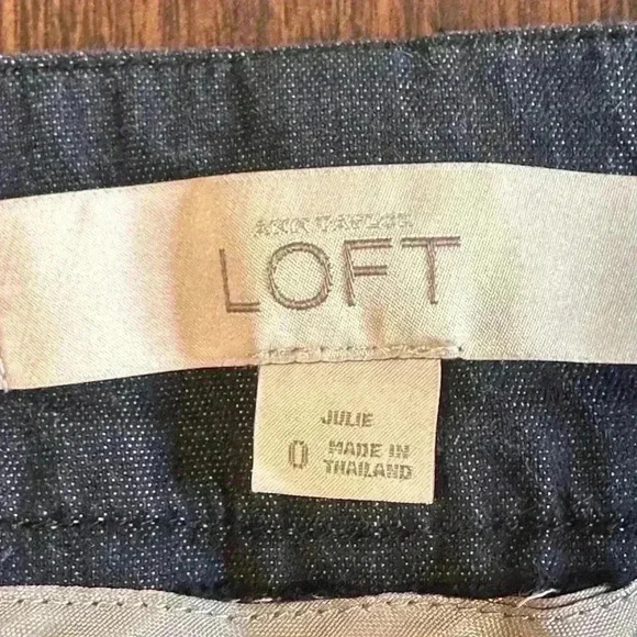 Anne Taylor Loft Flat Front Dress Pant. Size 0. Blue. Stretch. Julie Style - Picture 3 of 7